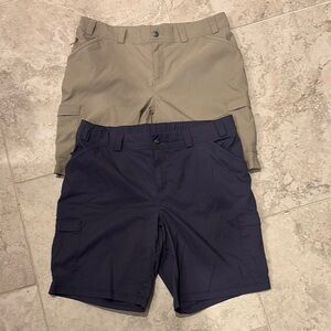 Women’s Unisex Tan and Navy Cargo Shorts